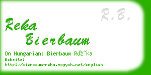 reka bierbaum business card